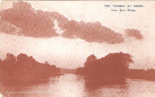Thames at night from Kew Bridge
