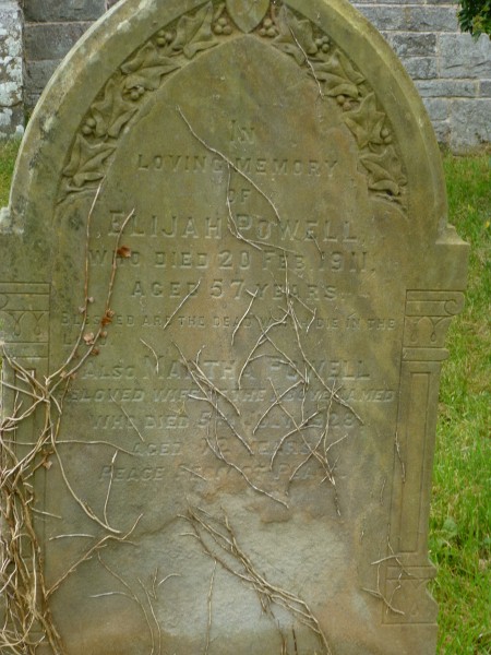 Headstone of Elijah and Martha Powell