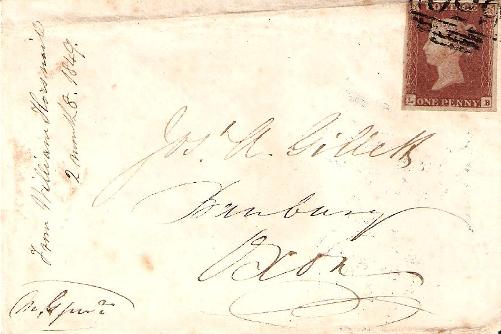 Letter to Joseph Ashby Gillett, 1849