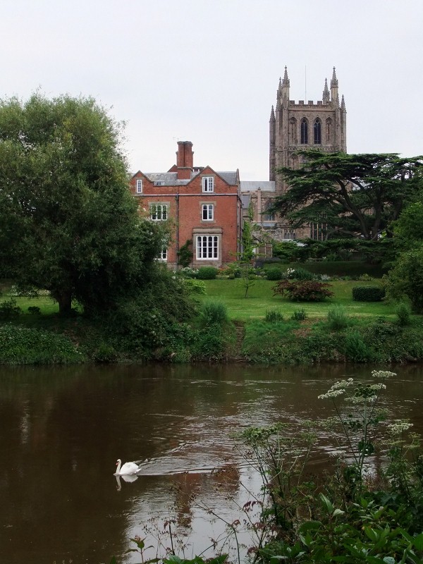 Hereford - Cathedral from Riverside