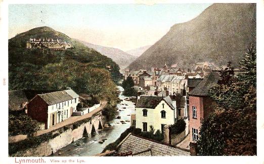 Lynmouth, view up the Lyn