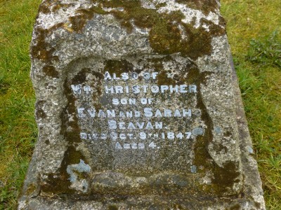 Wm Christopher Bevan inscription